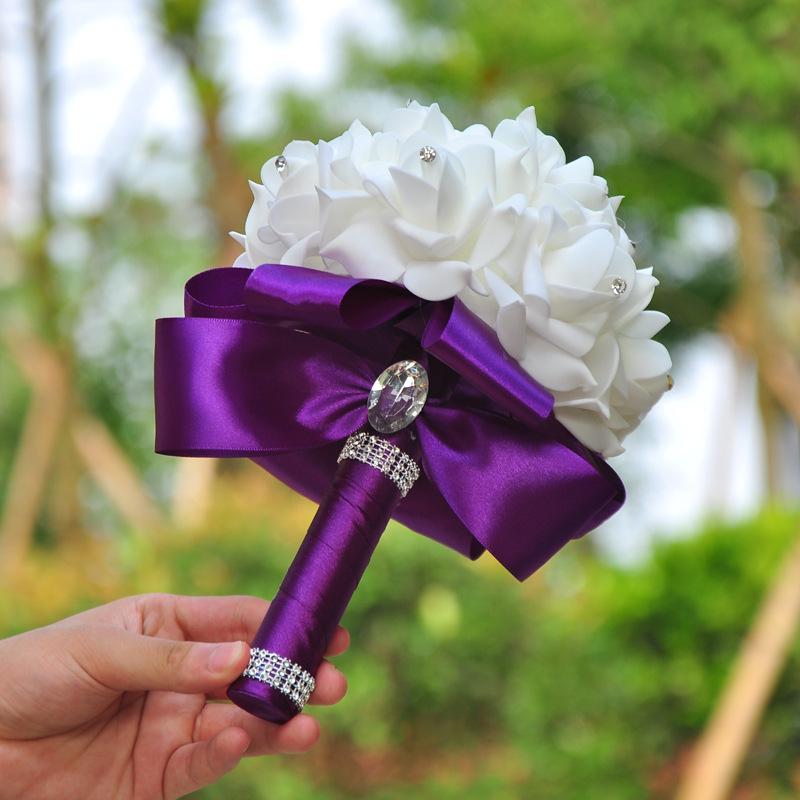 Handheld Bridesmaid Posy: PE Rose Flower Girl Bouquet for Graduation Season