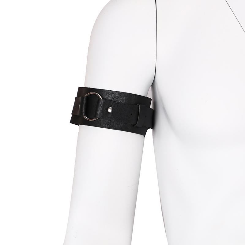Men Sexy Pu Leather Armband Bracelet Harness Belts Adjustable Bondage Body Cage Arm Cosplay Clubwear