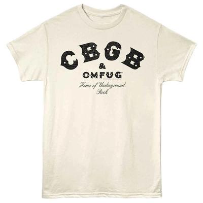 CBGB - Schwarz - Amerikanische Klassiker - Naturfarbenes Erwachsenen Kurzarm-T-Shirt