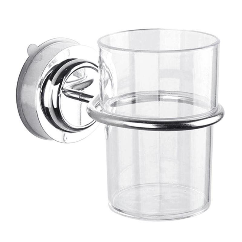 Toothbrush Toothpaste Holder for Bathroom Wall Mounted Suction Cup Stoarge Rack Mouthwash Cup Hanger
