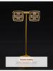 French Minimalist Square Stud Earrings: Gold-Plated Everyday Luxury Jewelry for Women