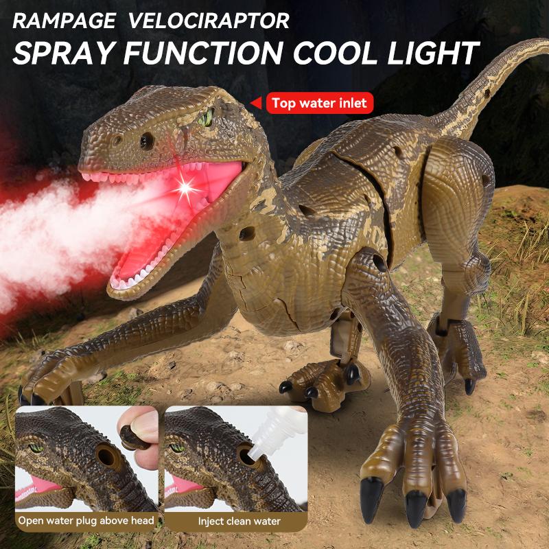 2.4G Simulation Swift And Violent Dragon Remote Control Toy light Spray Electric Children Model Toy Christmas Gift