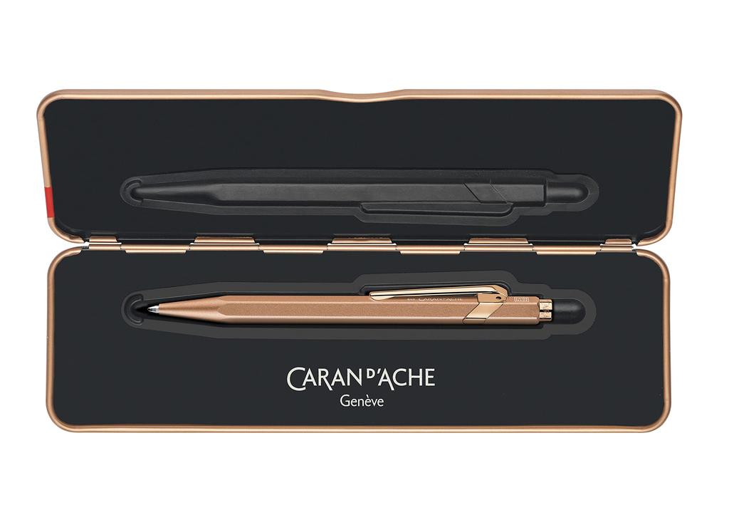 Caran 849 Collection Ballpoint Brut Officially Imported d'Ache Pen, Oil-Based, Rosé, NF0849-997,