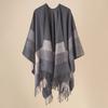 Imitation Cashmere Winter Layers Poncho For Women Men Tassel Scarf Warm Female Male Capa Para Mujer Pashmina Scarve Wrap Shawl