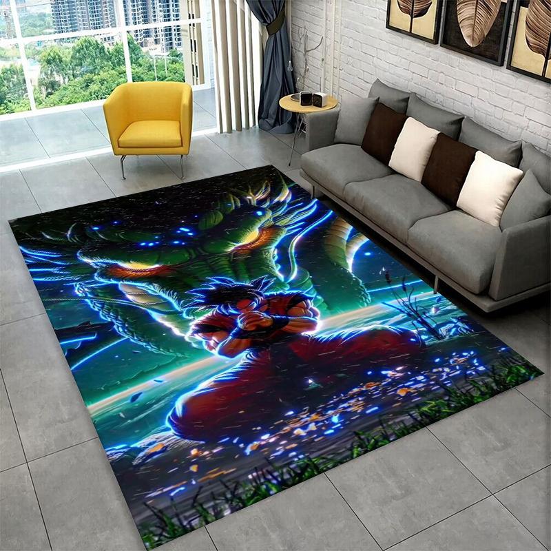 Retro Anime D-Dragon Ball Cartoon Game Non-Slip Area Rug for Living Room,Bedroom,Playroom,Carpet Floor Mat Home Decor Rug Kids