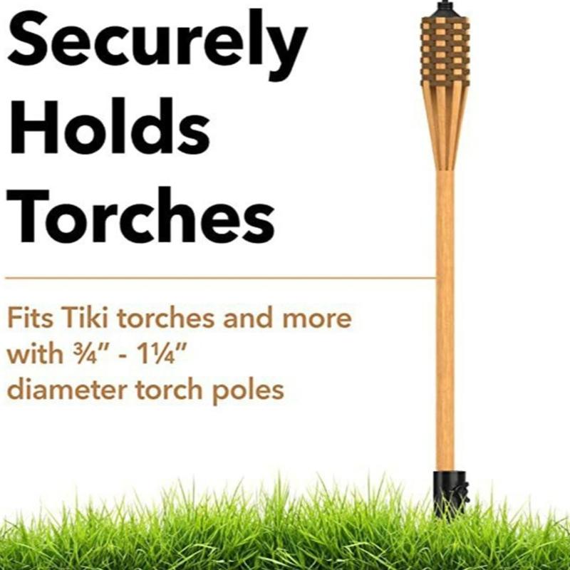 4 Pezzi Picchetti da Giardino Robusti Picchetti Torcia Antiruggine Picchetti Torcia Resistenti alla Corrosione per Luce da Esterno e Torce