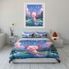 Cartoon Axolotl Themed Decor Set Multiple Sizes Kid'S And Adults' Bedroom Exquisite 3Pc Bedding Set, Gift