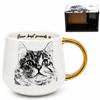 Large Porcelain Mug Cat 400ml Queen Isabell Gift For Cat Lover Premium