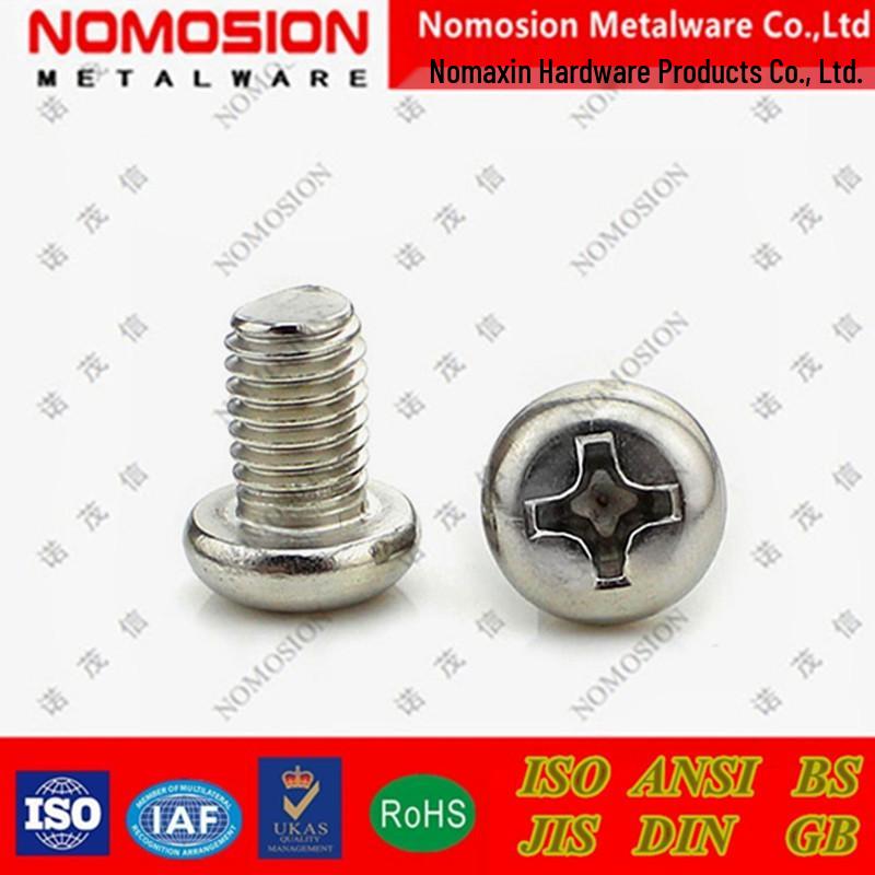 316 Stainless Steel Phillips Pan Head Machine Screw, Round Head M5/M6/M8