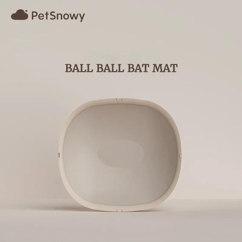 PetSnowy Gatto Cassetta Igienica/Tappetino/Rete Filtrante/Striscia di Gomma/Caricabatterie/Lettiera per Gatti Set Completo di Accessori Gabinetti Scomparto a Sfera