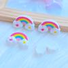 20Pcs New Cute Cartoon Mini Rainbow Flat Back Resin Cabochons Scrapbooking DIY Jewelry Craft Decoration Accessorie Q48