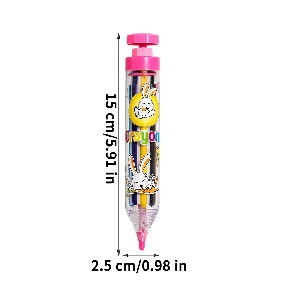 Kids Crayon Safe Gentle Art Drawing Pencil Colorful Rotating Crayons for Kids Graffiti Painting Tools Oil Pastel Colored Pencil