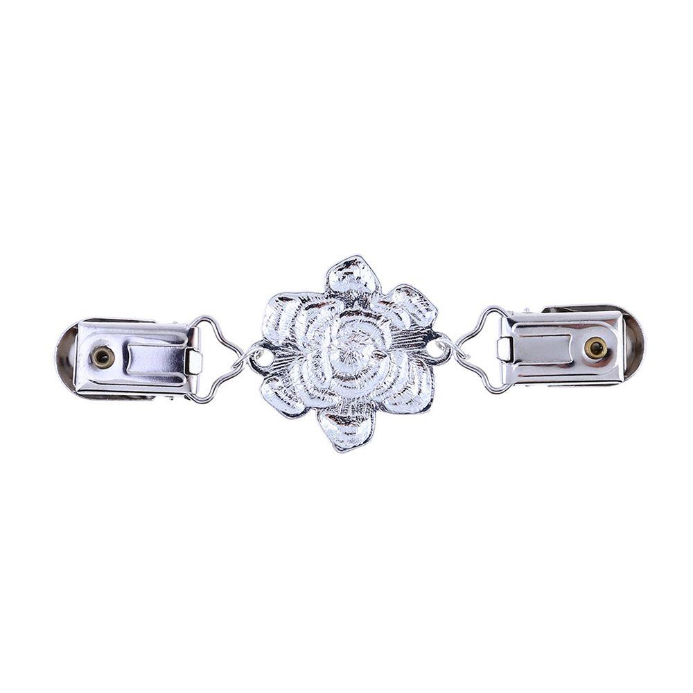 Kragenbrosche Antikes Blumenmuster Cardigan-Clip Schalbrosche Entenclip Verschlüsse Pulloverclips