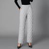 Wide Leg Cotton Pants, Women's Thick Warm Pants, Plus Size Casual Straight Leg Pants, High Waisted Down Cotton Pants for Outerwear