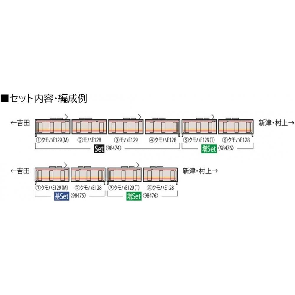 Tomytec Tomix N Gauge Jr E129 100 Series exteNsioN Set 98476 Model traiN exteNsioN Set