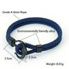 Fashion Men Anchor Bracelet With A Grade 4mm Thread 7 Colors Available Outdoor Cool Riding Sports Sweat Absorbent Rope Braslet