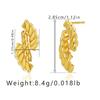 Twisted Chain Pendant Earrings Vintage French Gold Plated 18k Stud Earrings
