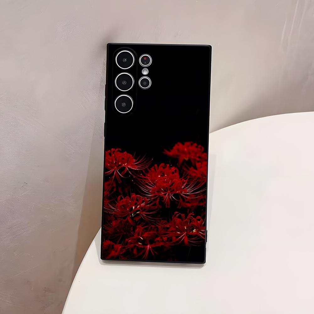 Red Spider Lily Flower Of Hell Phone Case For S23 Samsung S24 S25 Ultra S22 S20 Fe S21 Plus A16 A54 A34 A53 Back Cover