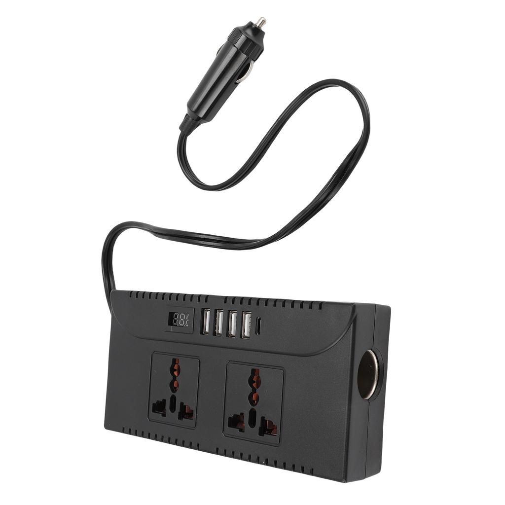 150W Car Power Inverter DC 12V 24V to 220V 110V Voltage Intelligent Recognition 4 USB Ports 1 Type C Ports 2 Universal