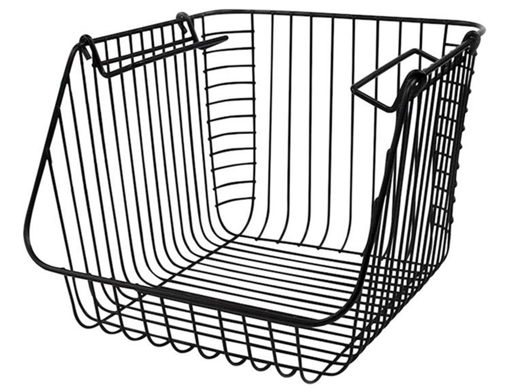 Black Tiered Metal Basket For Fruit And Vegetables