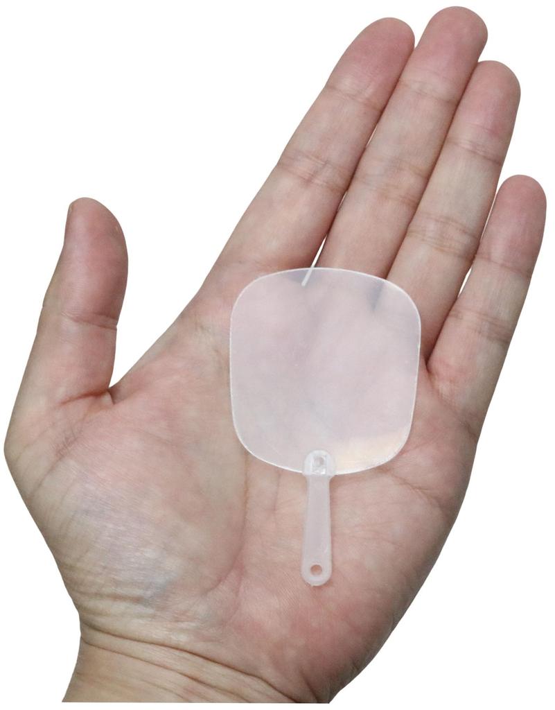 Berkut Set of Mini Uchiwa Extra Assembly Perfect for Live Product 50-Piece Fans, Small, Palm-Sized, Plastic, Transparent, Required, Cute, Cool,