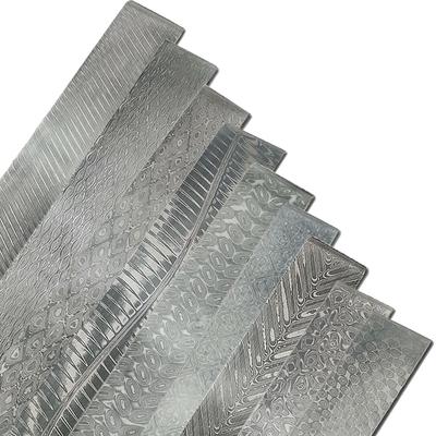 22x3x0.3CM Şam Çelik Bıçak Kütükleri DIY Bıçak Yapımı Hammadde Sandviç Vg10 Sabit Bıçak Katlanır Bıçak Boşlukları Çubuk