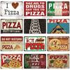 I Love Pizza Metal Poster Tin Sign Vintage Metal Sign Plate For Bar Pub Wall Decor Plaques Kitchen Wall Sign Bar Decor Poster