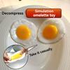 Simulation Design Soft Stress Toy Stress Relief Simulation Food Toy Fried Egg Fidget Toy  Kids
