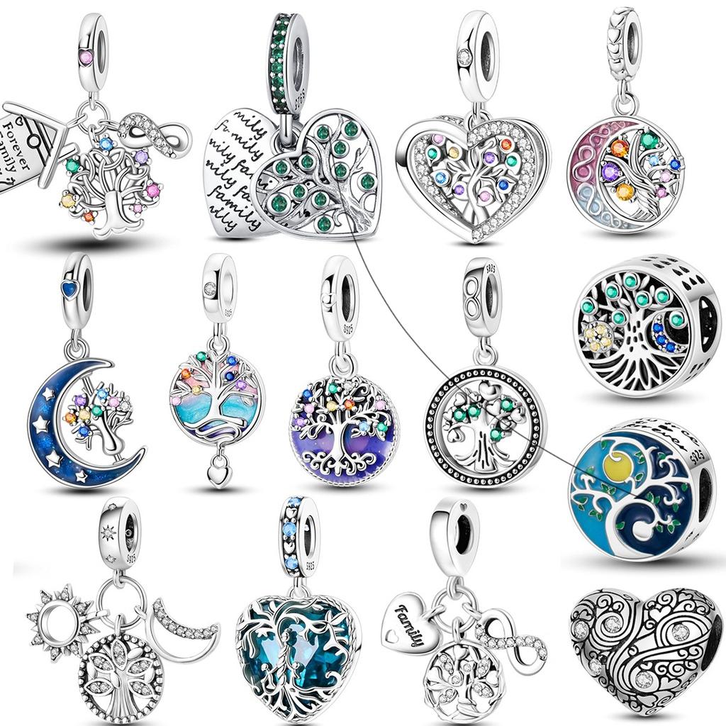 Tree Of Life Copper Cz Beads Charm Healthy Green Pendant Fit Drop Charms Bracelet Diy Women Original Jewelry