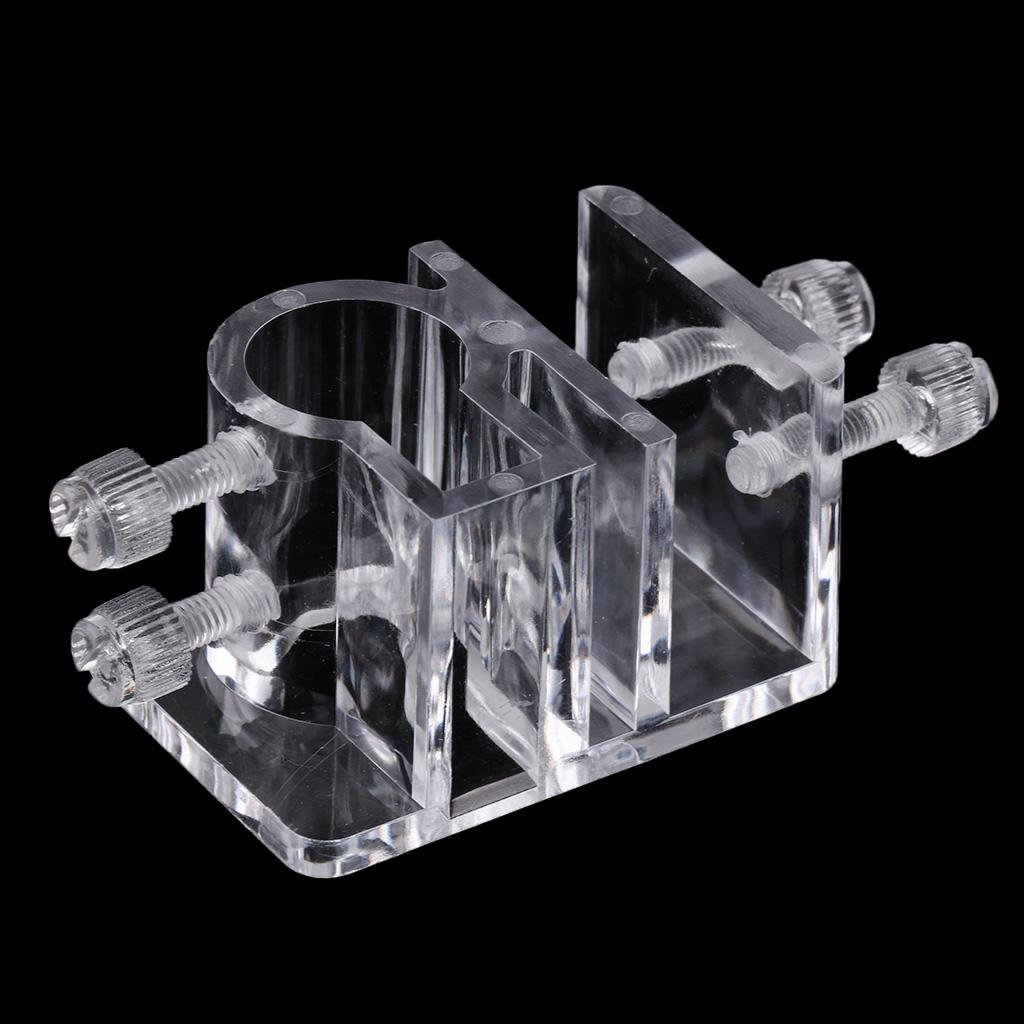 Clear Tube Clamp for Fish Tank Fixing Acrylic Water Pipe Holder for Aquarium Filtration and Cleaning Needs