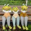 3 Pcs Desktop Frog Ornament Resin No See No Speak No Hear Frog Figurines Sitting Frog Statue with Long Legs for Indoor Table Shelf Cabinet Decor