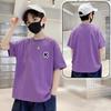 Kids' Cotton Letter Print Short Sleeve T-Shirt - Boys' Summer Wear, Trendy and Stylish Loose Fit Top
