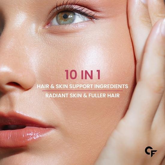 Carbamide Forte Collagen Supplements for Women & Men | Collagen Gummies For Women & Men | Hair Gummies for Women Hair Growth - 60 Biotin Gummies