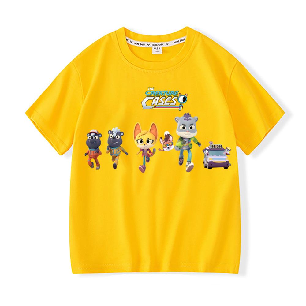 Kawaii 100%Cotton T-shirts the Creature Cases High Quality Short Sleeve BoysGirls Children T Shirt Graphic Printing Camisetas Anime T-shirt