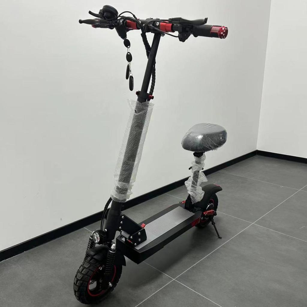 M4 Portable Foldable Electric Scooter - 10-Inch Two-Wheeled City Commuter Vehicle, Stand or Ride.