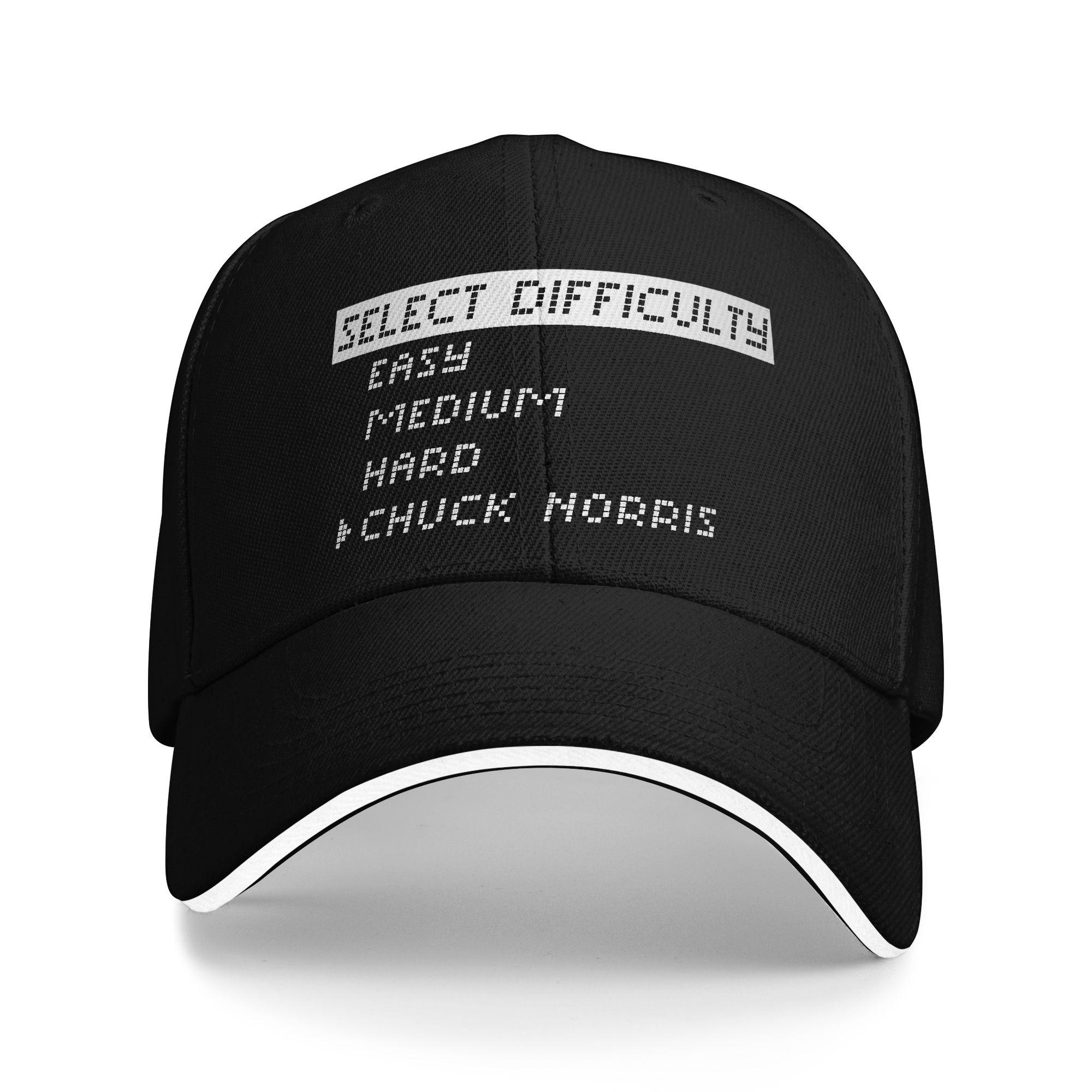 

Select Difficulty Chuck Norris Baseball Cap Hip Hop Sandwich Caps for Men Women Adjustable Headwear Fishing One Size чёрный