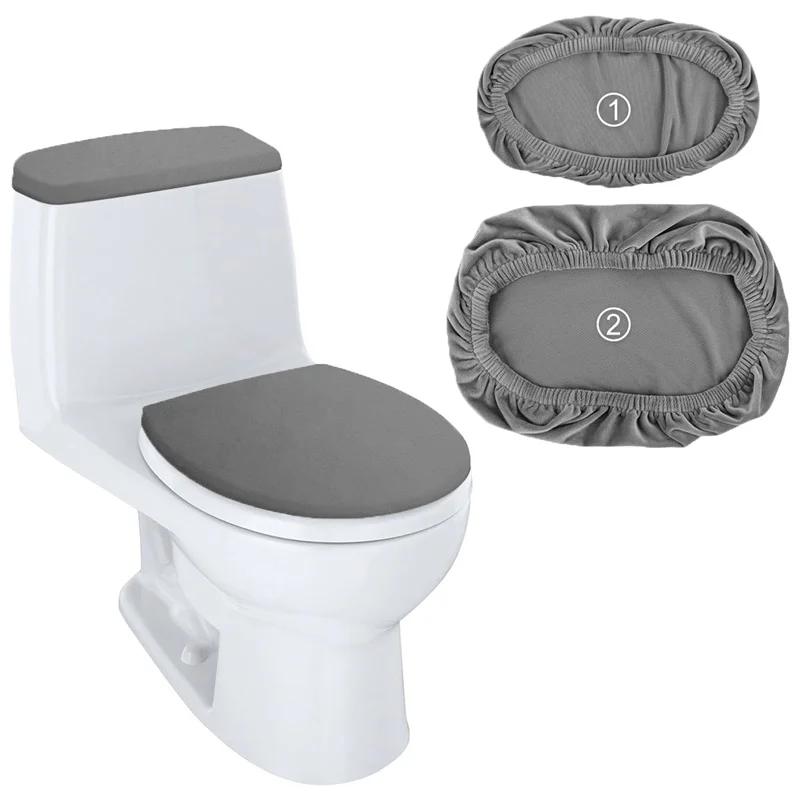 1 set Copri sedile WC in velluto elasticizzato Copri coperchio cassetta WC Cuscino WC Universale Lavabile Accessori Bagno Casa Hotel