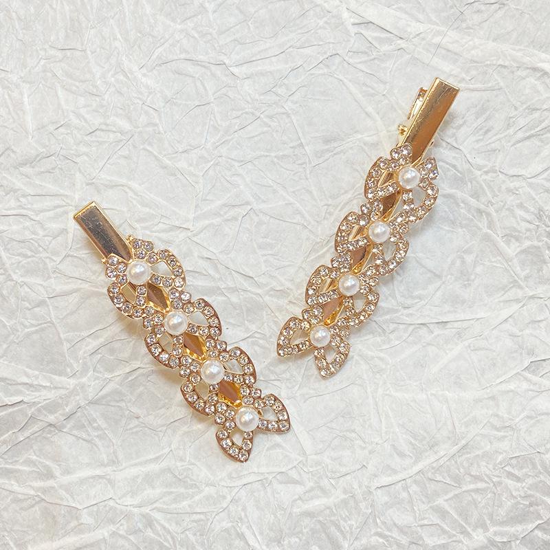 2026 Bow Pearl Hair Clip: Elegant Duckbill Design for Women. золотой