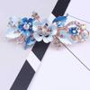 Oil Drip Design Zinc Zinc Alloy Hair Clip Floating Rhinestone Women's Headwear Floral Spring Clip  Party