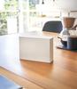 Yamazaki Industries Dust-Guard Coffee Filter Case with Lid, Coffee Paper Filter Case, Tower, White, 3817