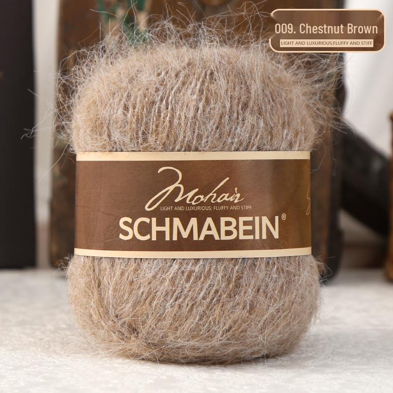 Garnset aus langhaarigem Alpaka-Mohair zum Handstricken von Puppen, Schals und Mützen