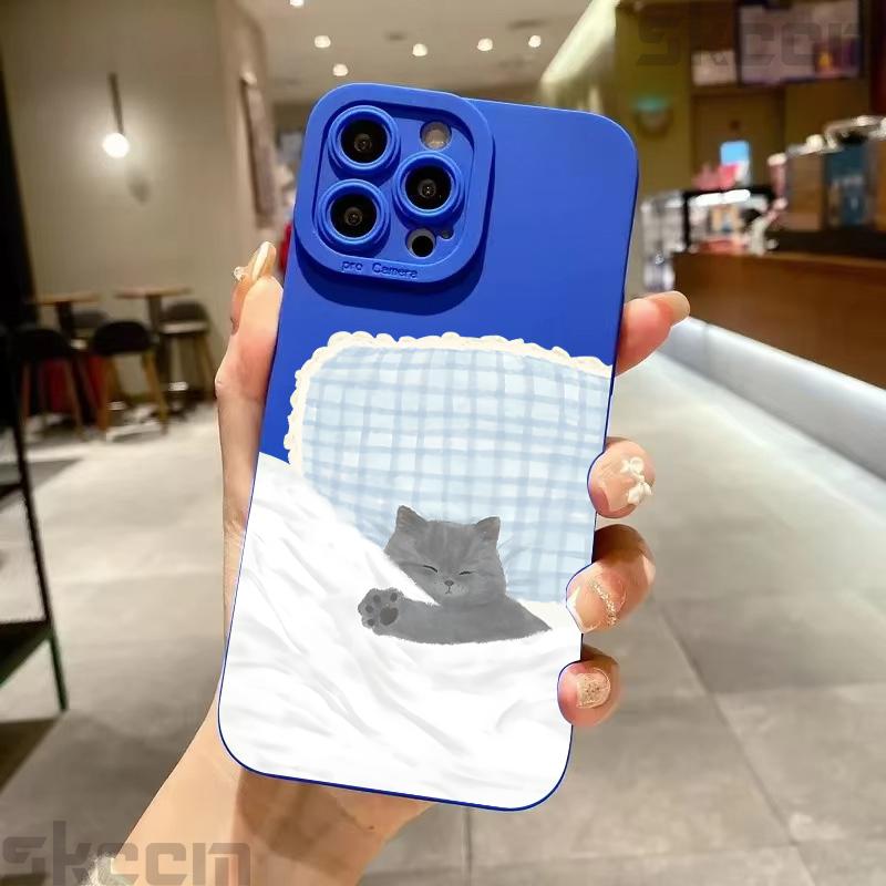 Cute Dog Cat Couple Phone Case For Samsung Galaxy A15 A35 A54 A55 S25 S24 S23 S22 S21 Ultra Plus S20 FE Shockproof Soft Cover
