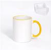 Blank Ceramic Mug with Color Handle, for Sublimation