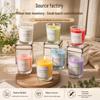 Aromatherapy Smokeless Candle – Long-lasting Fragrance, Creative Christmas Gift, Glass Cup Ornament for Bedroom Atmosphere.