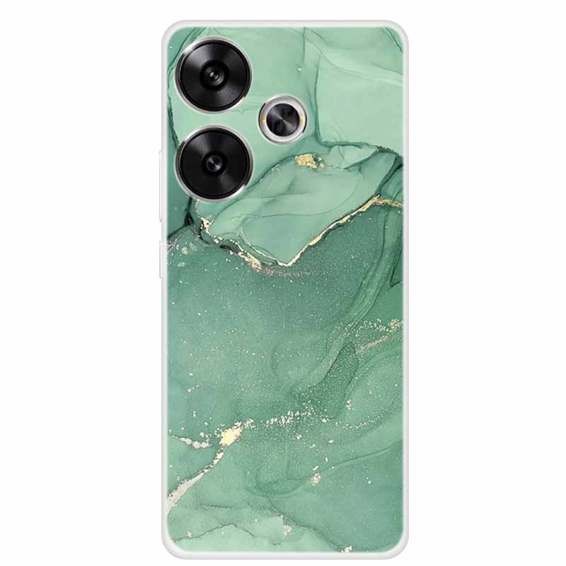 Marble Soft Phone Case For Poco F6 Transparent Case Silicone TPU Cover Funda Para Shield Clear Case for Xiaomi Poco F6 F 6 Pro