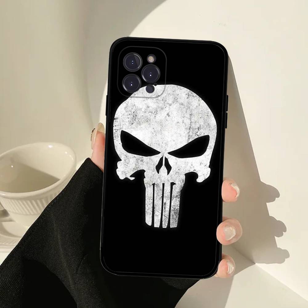 Classic Popular Characters P-Punisher Logo Phone Case For IPhone 16 15 14 13 12 Mini 11 Pro XS Max X XR SE 6 7 8 Plus Soft