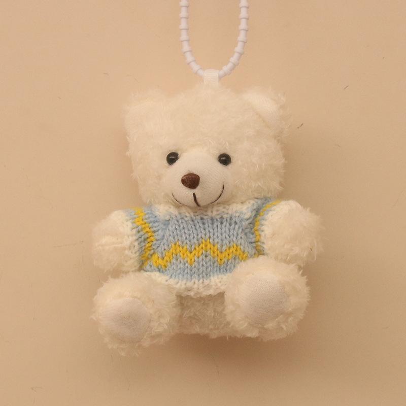 New Curly Bear Clothing Teddy Bear Doll Keychain Bag Pendant Creative Accessories Doll Doll