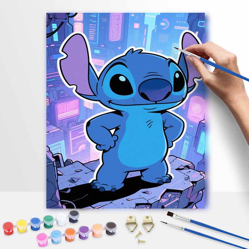 Disney Stitch Oil Painting Kit Digital Painting Art Handmade Diy Home Room Decorations