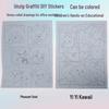 Cartoon Decompression DIY Sticker Book: 8 Large Sheets for Kids' Education & Rewards