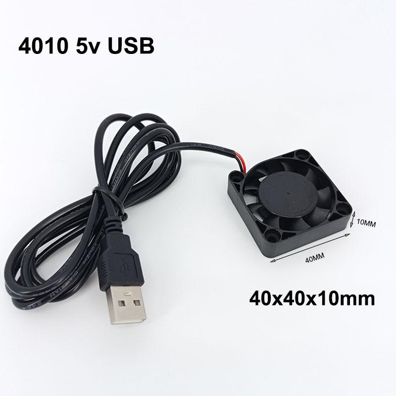 DC 5V USB cable 4010 Power Brushless Cooling Fan Cover Motor Case 40MMx40mmx10mm for pc Router 3d printer